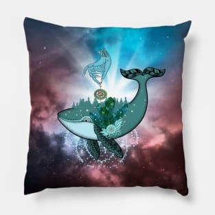 Whale in the universe Pillow