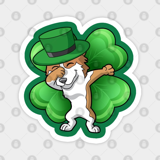 Corgi Dog Leprechaun Lucky Irish St Patricks Day Magnet by E