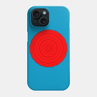 Thin Red Circles Phone Case