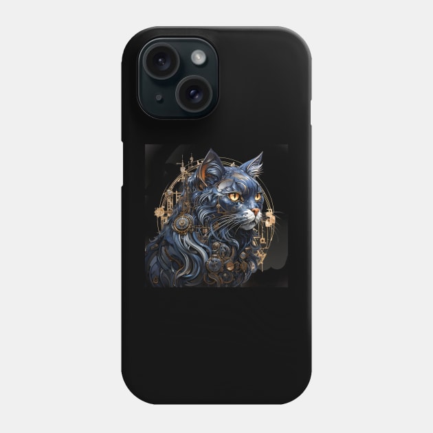 Steampunk Cat Animals Phone Case by DesingHeven