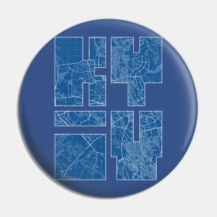 Kyiv, Ukraine City Map Typography - Blueprint Pin