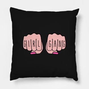 Girl gang female hands Pillow