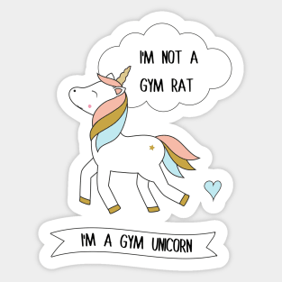 I'm Not a Gym Rat, I'm a Gym Unicorn Gráfico por graphics_home · Creative  Fabrica