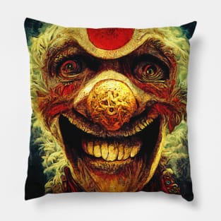 Clown Ready for Halloween Pillow