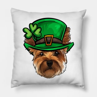 St Patricks Day Yorkie Pillow