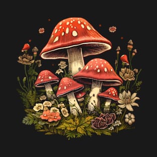 Earthly Elegance Murshroom Boho T-Shirts for Stylish Nature Lovers T-Shirt