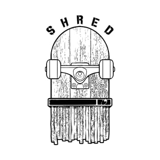 Skater Funny Shred Skateboard Paper Shredder Skateboarder T-Shirt