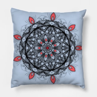 Coral Pedals Mandala Pillow