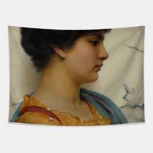 An Arcadian Beauty by John William Godward Tapestry