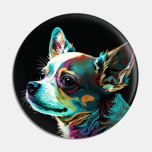 Chihuahua Pop Art Painting Pin