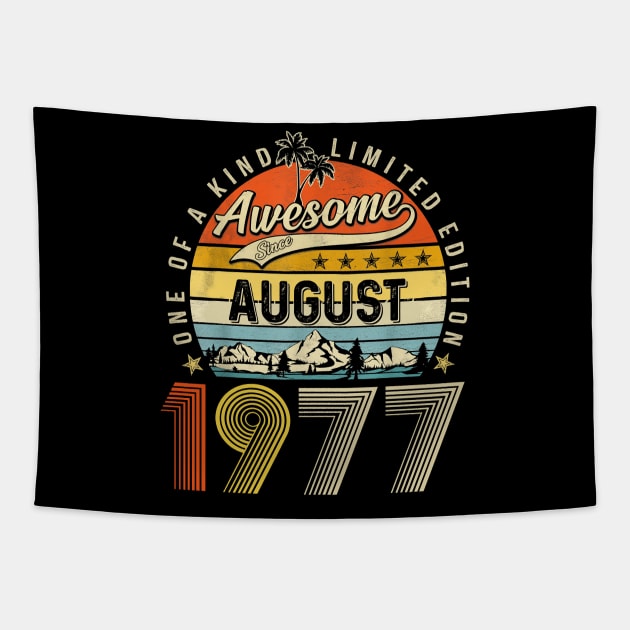 Awesome Since August 1977 Vintage 46th Birthday Tapestry by louismcfarland