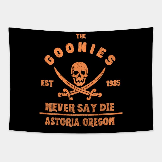 The Goonies Never Say Die Gold Tapestry by Draw One Last Breath Horror 