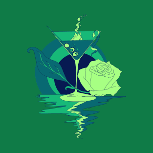 Ngreen Martini and Rose T-Shirt