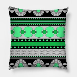 Bright ornament in green colors. Pillow