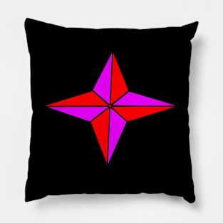 Purple & Red Star Pillow