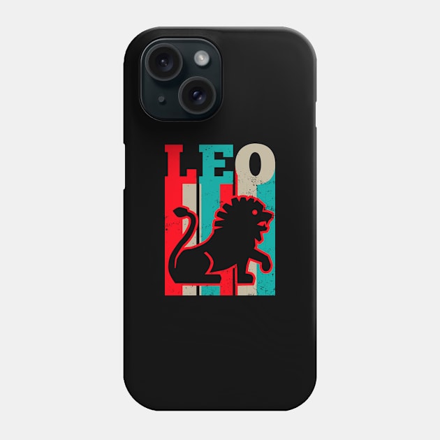 Leo Zodiac Shirt | Vintage Retro Sign Gift Phone Case by Gawkclothing