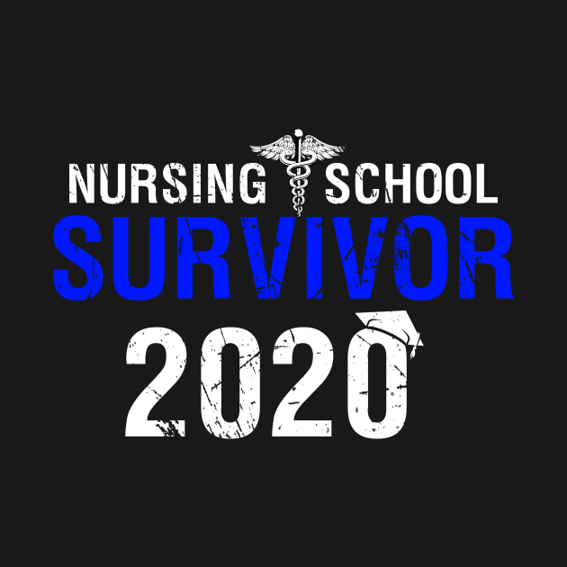 Nurse 2020 Nursing School Survivor Funny Graduation by webster