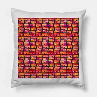 Mexican Village Pattern Pillow