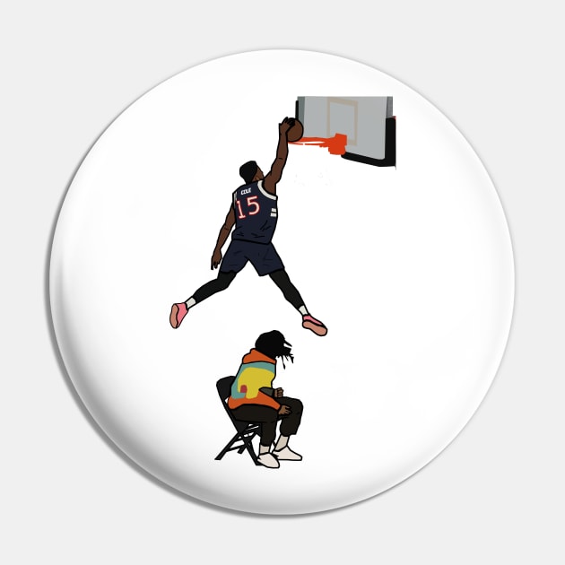 Dennis Smith Jr 2019 NBA Slam Dunk Contest Jump Over J Cole - New York Knicks Pin by xavierjfong