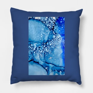 “Blue Lagoon Alcohol Ink Abstract” Pillow