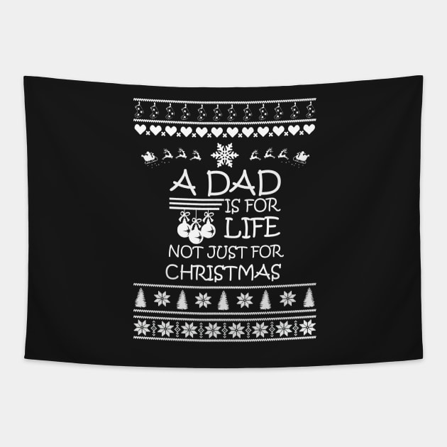 Merry Christmas DAD Tapestry by bryanwilly