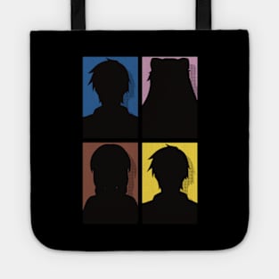 All Main Characters from More than a married couple, but not lovers or Fuufu Ijou, Koibito Miman: Akari Watanabe, Shiori Sakurazaka, Jirou Yakuin and Minami Tenjin in Silhouette Pop Art Design Tote