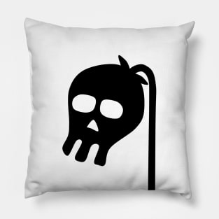 Black Skull Bell Single Spring Flower Pillow