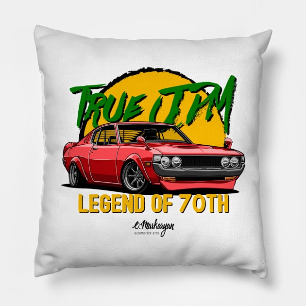 Classic Celica (red) Pillow by Markaryan