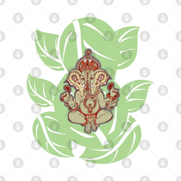 Ganesha Hindu God Worshipping Design by rumsport