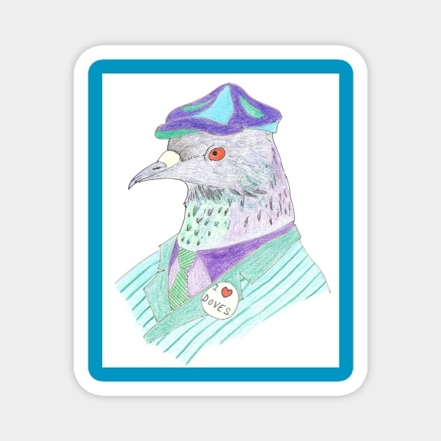 Pigeon About Town Magnet by MrTiggersShop