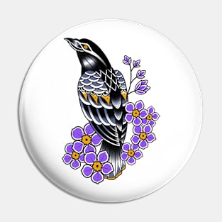 Forget Me Not Raven Pin