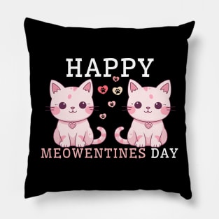 Happy Meowentines Day Pillow