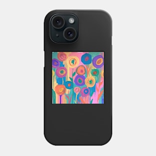 Bold abstract florals Phone Case