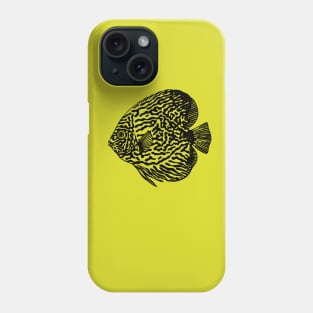 Pompadour or Discus Fish - aquarists fish design Phone Case