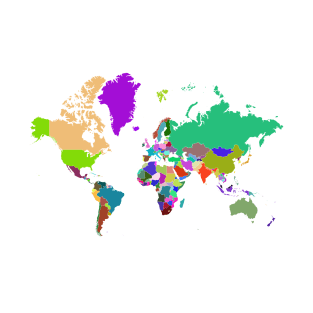 World Map Color T-Shirt