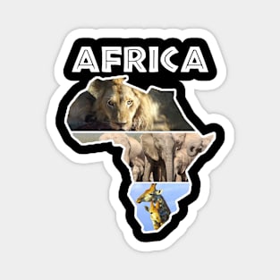 Africa Wildlife Continent Collage Magnet