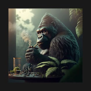 Gorilla Goes Bananas, Smoking Leaves T-Shirt