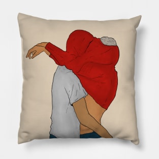 Couple giving a kiss Pillow