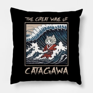 The Great Wave of Catagawa Pillow