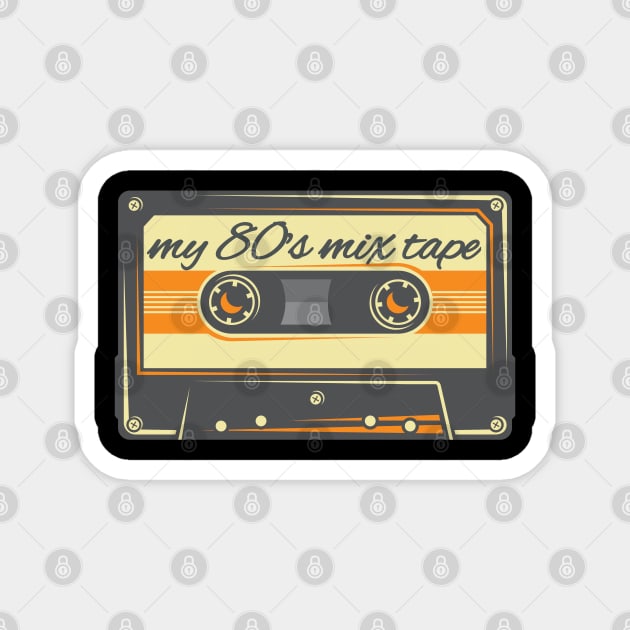 tape cassettes retro Magnet by Jandjprints