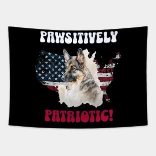 4th of July Independence Day Patriotic German Shepard Funny Design for Dog Lovers Tapestry