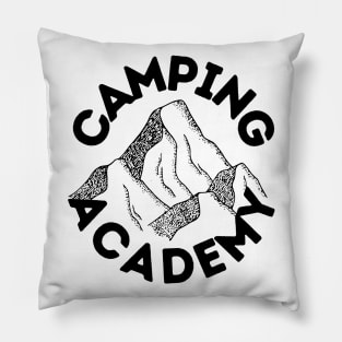 Camping Academy Perfect Gift for Nature Lovers Hiking Mountains Woods Travel Outdoors Pillow