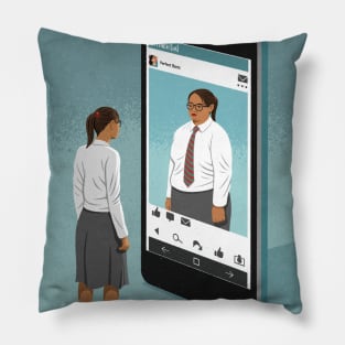 Social Girl Pillow