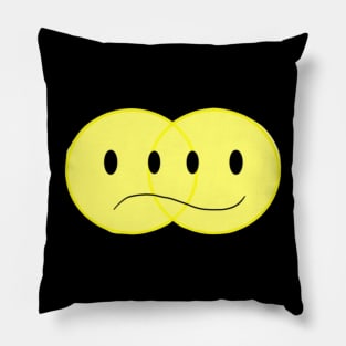 Happy Face and Sad Face Pillow