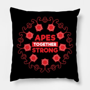 Apes Together Strong Ruby Pillow