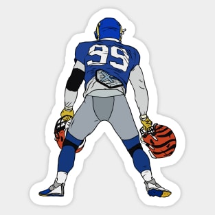 Aaron Donald for Los Angeles Rams: Throwback Jersey - NFL Removable Wall Decal Giant Athlete + 2 Wall Decals 34W x 51H