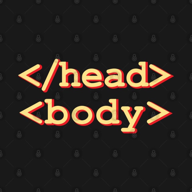 HTML head body tag web designer developer by alltheprints