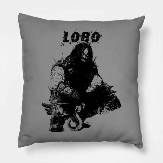 Lobo Silhouette Pillow by enfuego360