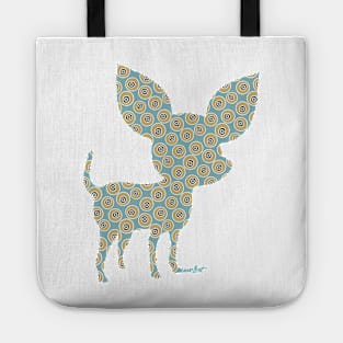 Bubble chihuahua profile silhouette Tote