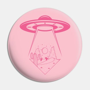 Desert UFO Pink Pin